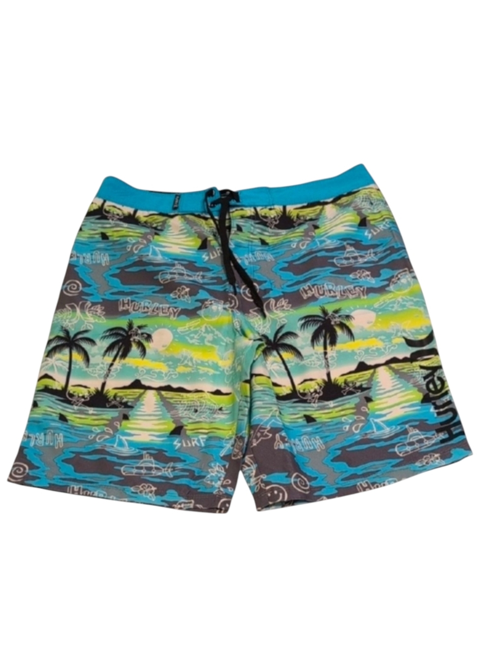 Hurley Oceanic Palm Print Board Shorts Boys Size 16